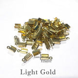 100 Pcs Pack Gold Plated Tips Cord end jewelery making findings
