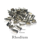 100 Pcs Pack Nickel Plated Tips Cord end jewelery making findings
