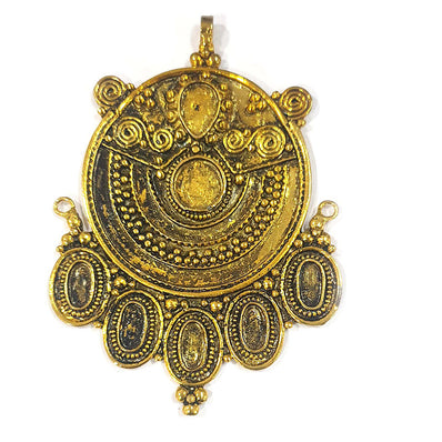 Silver & Gold Plated Metal Pendants, Sold by Per Piece, Size Scale approx size 80mm