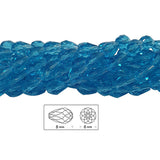 8X6 MM, CRYSTAL DROP 8X12MM LARGER SIZE SOLD PER STRAND, ABOUT 70-72 BEADS