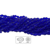 6X4MM, CRYSTAL DROP 8X12MM LARGER SIZE SOLD PER STRAND, ABOUT 90-92 BEADS