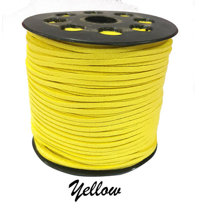 Bright Yellow, 5mm Round Leather Cord, sold by the foot – Nature Beads