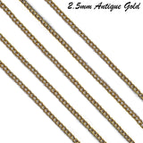 5 Meters antique gold plated chain for jewelry making size approx 2.5mm