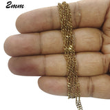 5 METERS 2MM THIN Antique Gold PLATED METAL CHAIN FOR JEWELRY MAKING