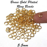 250 Pcs Pack Jump Ring Solid brass gold plated Size approx 5.5mm and inner circle about 4mm