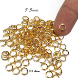 250 Pcs Pack Jump Ring Solid brass gold plated Size approx 5.5mm and inner circle about 4mm