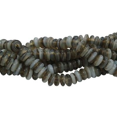 Per Strand, Approx 95~100 Beads in a line/strand, Lampwork Swirl decoration Disc shape Glass beads for jewellery Making Beads