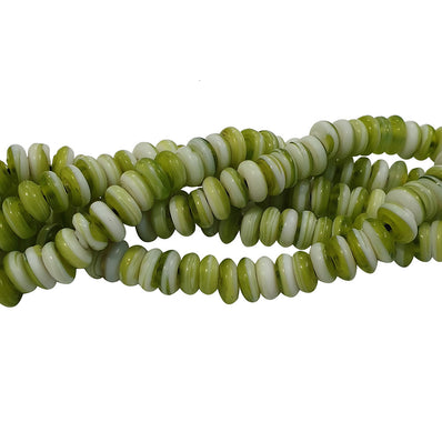 Per Strand, Approx 95~100 Beads in a line/strand, Lampwork Swirl decoration Disc shape Glass beads for jewellery Making Beads