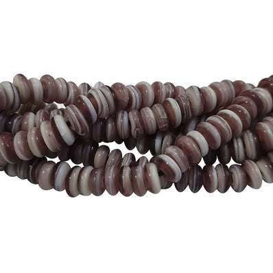 Per Strand, Approx 95~100 Beads in a line/strand, Lampwork Swirl decoration Disc shape Glass beads for jewellery Making Beads