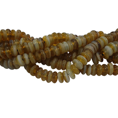 Per Strand, Approx 95~100 Beads in a line/strand, Lampwork Swirl decoration Disc shape Glass beads for jewellery Making Beads