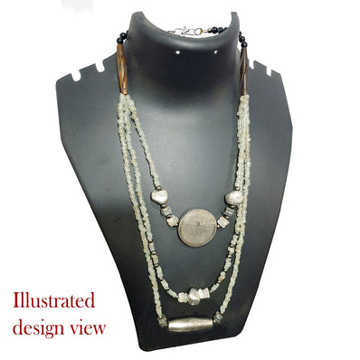 200 GRAMS PKG. VINTAGE Grayish WHITE COLORED SEED BEAD LOOSE/STRING MOROCCAN BEADS BERBER TRIBE ETHNIC BEADS SIZE 3~4MM