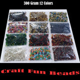 12 COLORS MIX MULTI GLASS SEED BEADS EACH PACK 25 GRAMS TOTAL 300 GRAMS, PACKED WITH Loose in poly Bag