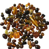 250 Gram Pack Shade of brown various shapes mix glass beads for jewellery making