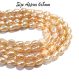 6x8 MM SIZE FRESH WATER REAL PEARL SOLD PER LINE 14" ~ 14.5" (APPROX BEADS 42-44)