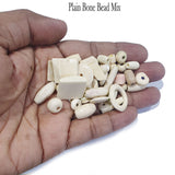 100 Pcs Pack, Bone Beads Mix Plain for jewelry making