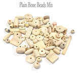 100 Pcs Pack, Bone Beads Mix Plain for jewelry making