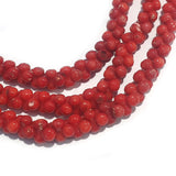 Size 4X4mm Coral Semi Precious Beads Sold in 15.5" strand