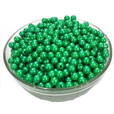 100 GRAM PACK, ABOUT 850-900 BEADS '6 MM' HIGH QUALITY ACRYLIC PEARL FLUX BEADS FOR JEWELRY AND CRAFT, FOR BULK QUANTITY ORDER GET SPECIAL RATE