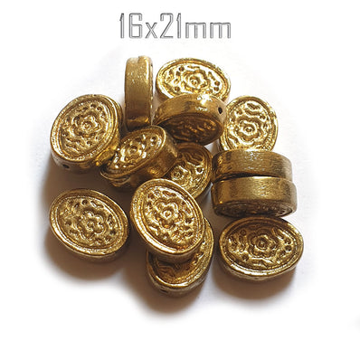 10 Pcs pack aluminum beads large size antqued and old vintage jewellery making