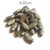 10 Pcs pack aluminum beads large size antqued and old vintage jewellery making