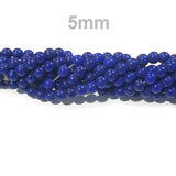 Per Srand/Line 16" Blue Czech imported round glass beads