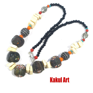 50 Pcs, Approx 500 Gram, Large Hole Old and rare beads, designs may vary, 3 shown for variation