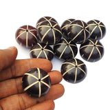 10 Pcs large carved black resin beads for jewelry maing