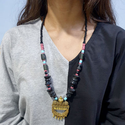 500 Gram Pack Large Black Glass Beads Size approx 14~30mm mixed