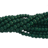 2 STRANDS/LINE EACH 16", JADE IMITATION GLASS BEADS 90 BEADS APPROX IN 16 INCHES STRAND/LINE