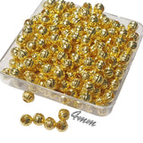 1000 Pcs Pack Kharbuja Pumpkin Shape Metal Ball, 4mm size, Gold Plated