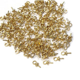 20 Pcs Cup Pearl Peg Bails Pin Pendants, For Half Drilled Beads, 6x5mm, Pin: 1mm~1.5mm, Hole: 2.5mm