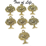 40 Pcs Pack Tree of Life Pendants pendants gold plated, Size about 16x21mm