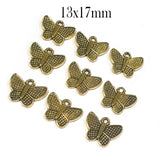 30 Pcs Pack, small gold oxidized butterfly small charms pendants for jewelry making
