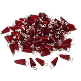100 Pcs Pack Silver Plated Loreal charms Marron color