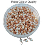 Rose Gold, 500 Pcs Pack, Pearl Loreal Charms, Size 3mm
