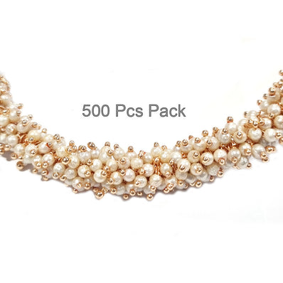 Rose Gold, 500 Pcs Pack, Pearl Loreal Charms, Size 3mm