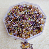 SALE !!! 100 Gram Pack, Shade of Brown, glass seed beads Mix