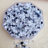 SALE ! 100 Grams Pack, Black and White glass seed beads