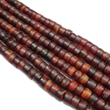 Red Horn Beads, Sold Per Strand of 50 Beads, Tube shape
