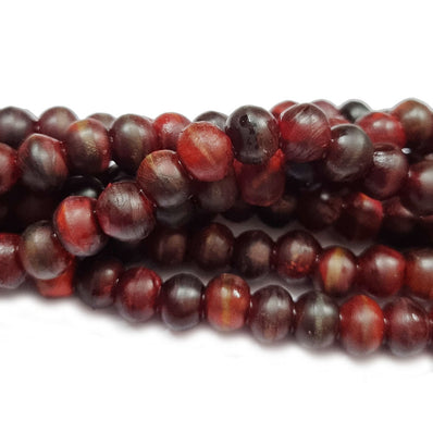 Red Horn Beads, round, vintage jewelry making beads, Sold Per line about 50 beads 10mm
