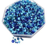 SALE !!! 100 GRAMS PACK, SHADE OF Blue, GLASS SEED BEADS