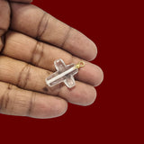 10 Pcs Pack, Glass Charms, Cross, size about 20mm,