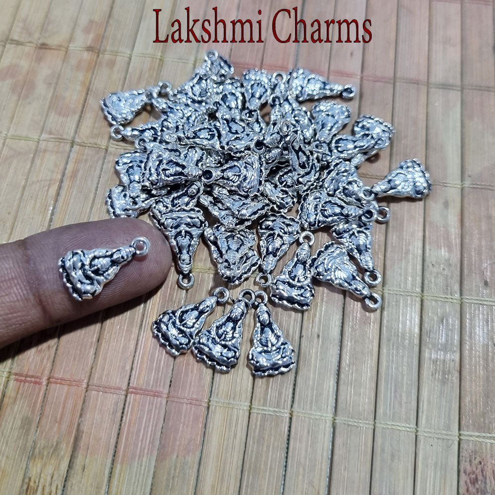 12 Pcs Pack, Maa Lakshmi Charms 9x16mm Size Spiritual and Ritual Charms Pendant for jewellery making