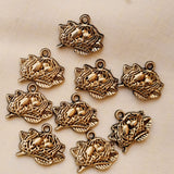 10 Pcs Pack, Nest in gold color charms for jewelry making