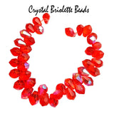 Crystal Briolette Beads Drop Size hole Size 10x7mm