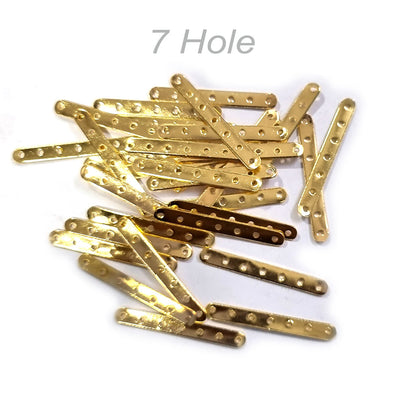 50 Pcs Gold connector link multi hole bar finding for jewelry making