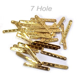 50 Pcs Gold connector link multi hole bar finding for jewelry making