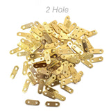 100 Pcs Pack, Gold connector link multi hole bar finding for jewelry making