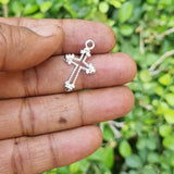 10 PCS SMALL CROSS CHARMS PENDANTS FOR JEWELRY