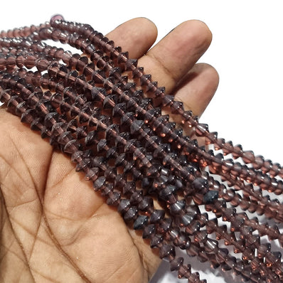 3 Strands/Line, approx 300~310 Beads 6mm size Purple Saucer disc crystal glass beads
